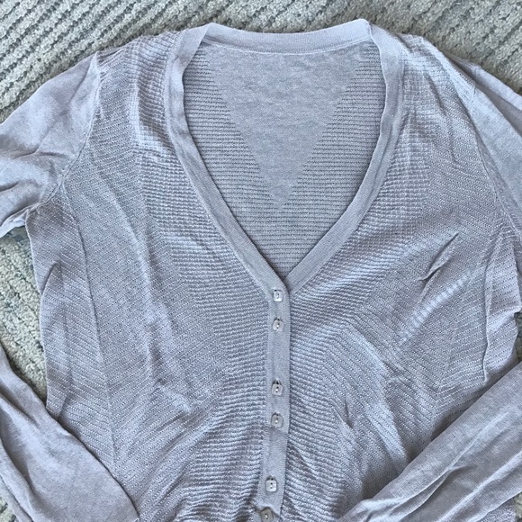 Grey Ruffle Cardigan - Picture 2 of 5